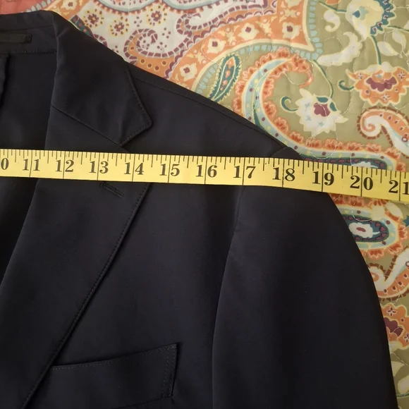Pelago/Pellagio Traveller Navy/Dark Blue Nylon/Spandex Sports Coat Size: 42R